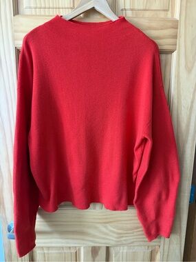Mango Bright Red Crewneck Sweater